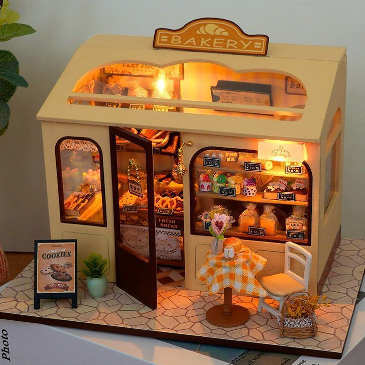 Tiny DIY Dollhouse Set 3D Mini House Building Model Handcraft Gift ...