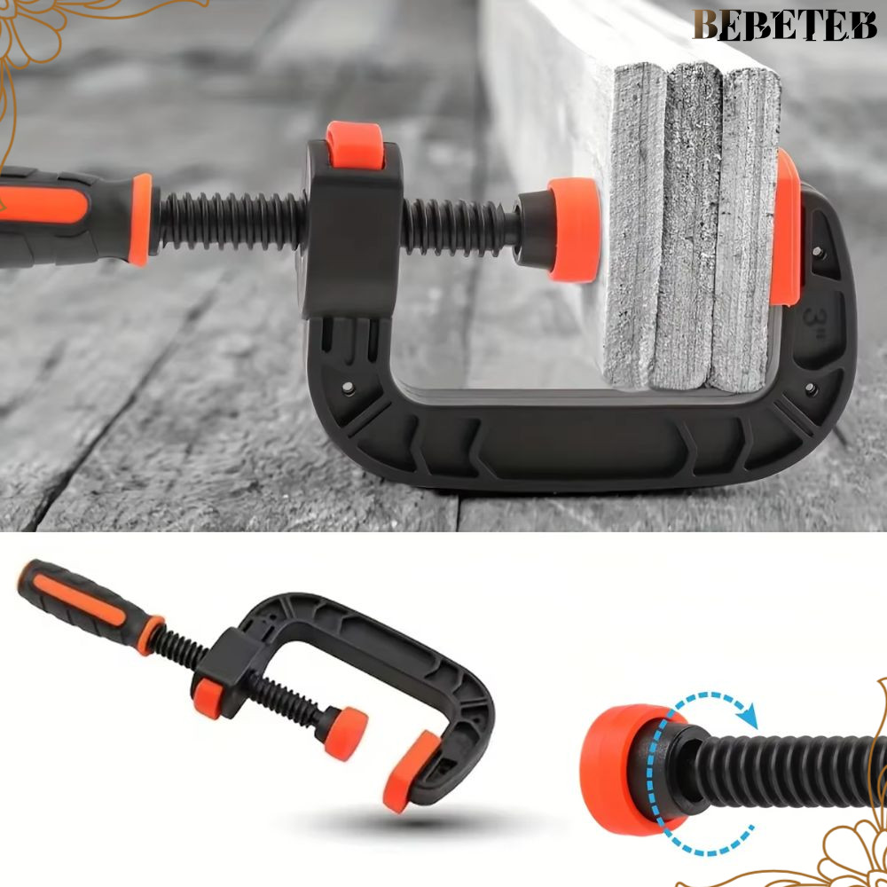 BEBETEB ชุด C-Clamp 2 ชิ้น, ทองแดงอัลลอยด์ Heavy-Duty Construction ...