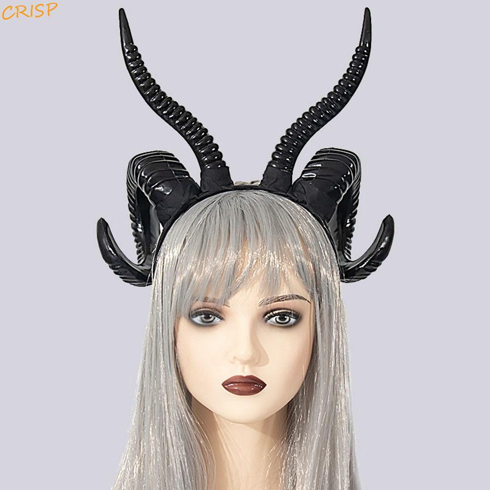 แถบคาดศีรษะ Halloween กับดีไซน์แตรicorn แบบเส้นผม สไตล์ Devil Ox Horn ...