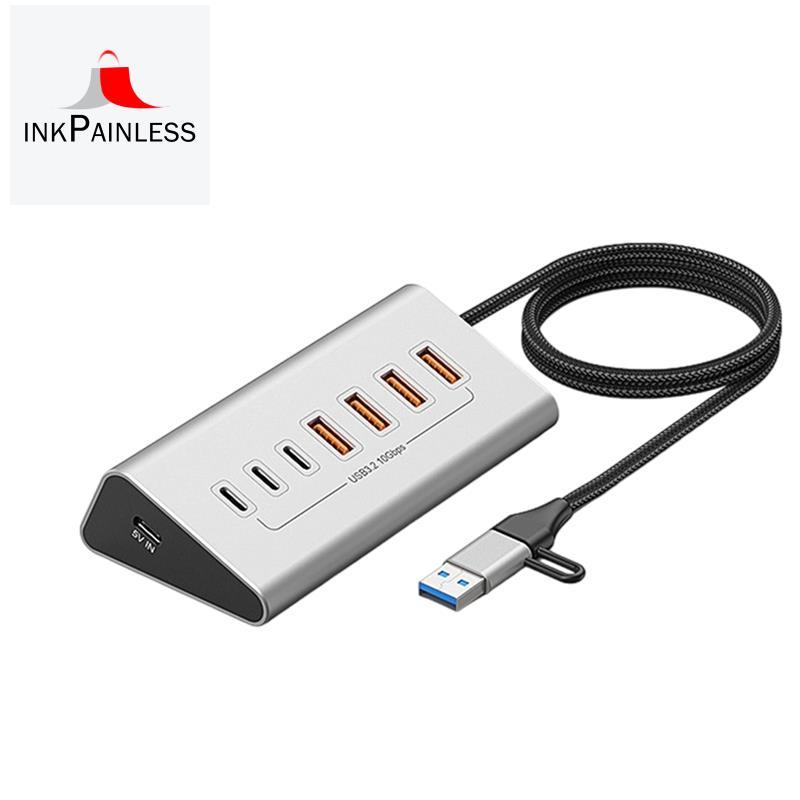 USB 3.2 10Gbps Multi-Function Hub Docking Station Type-C Splitter 7 ...