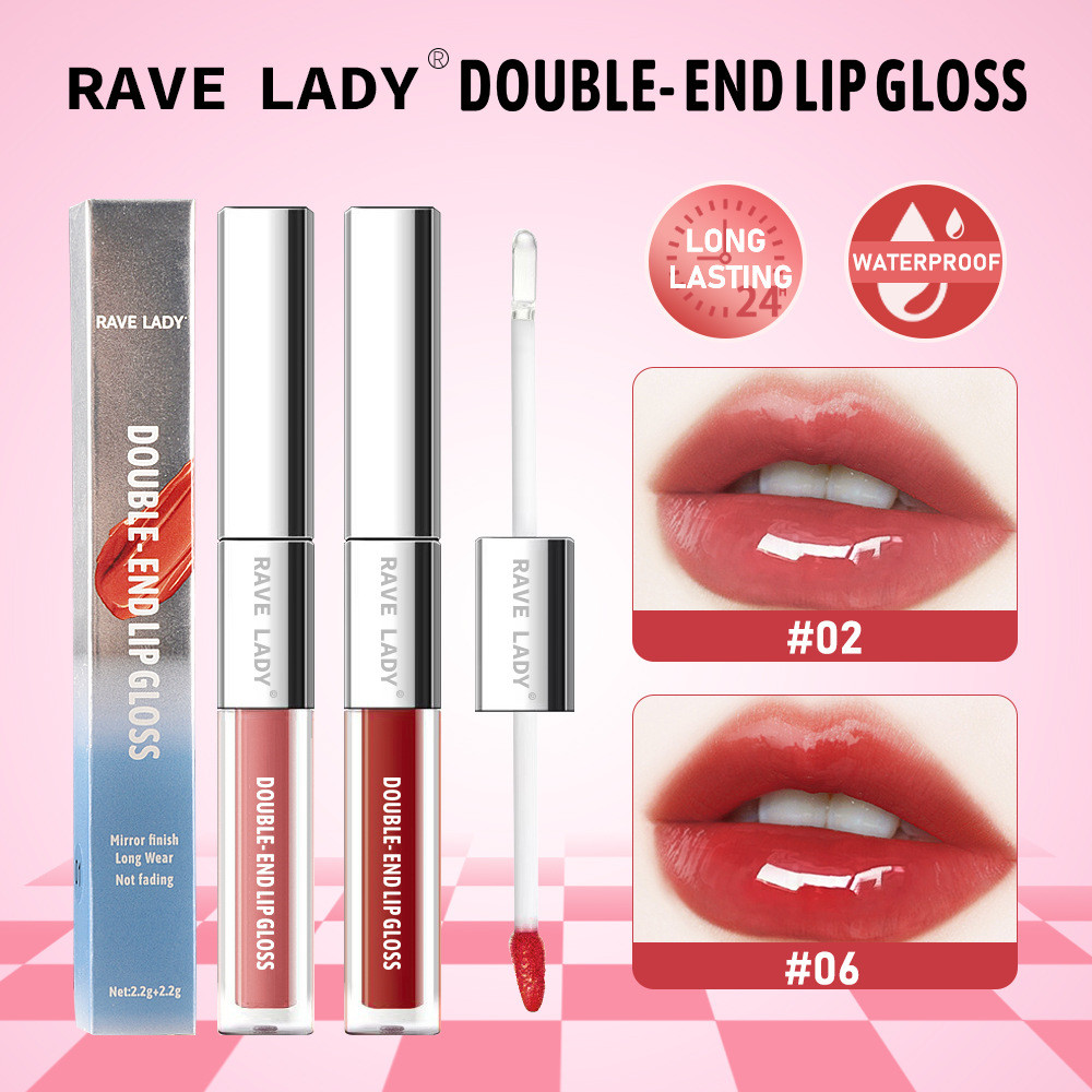 RAVE LADY 2-in-1 ลิปสติก & Lip Mud, Velvet Matte Long Lasting Transfer ...