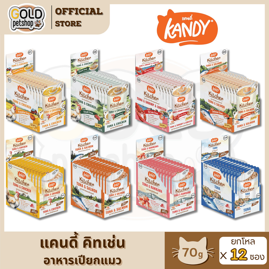 Kandy Kitchen แคนดี้ คิทเช่น อาหารเปียกแมว เคี่ยวน้ำซุปนาน 4ชม. อุดม ...
