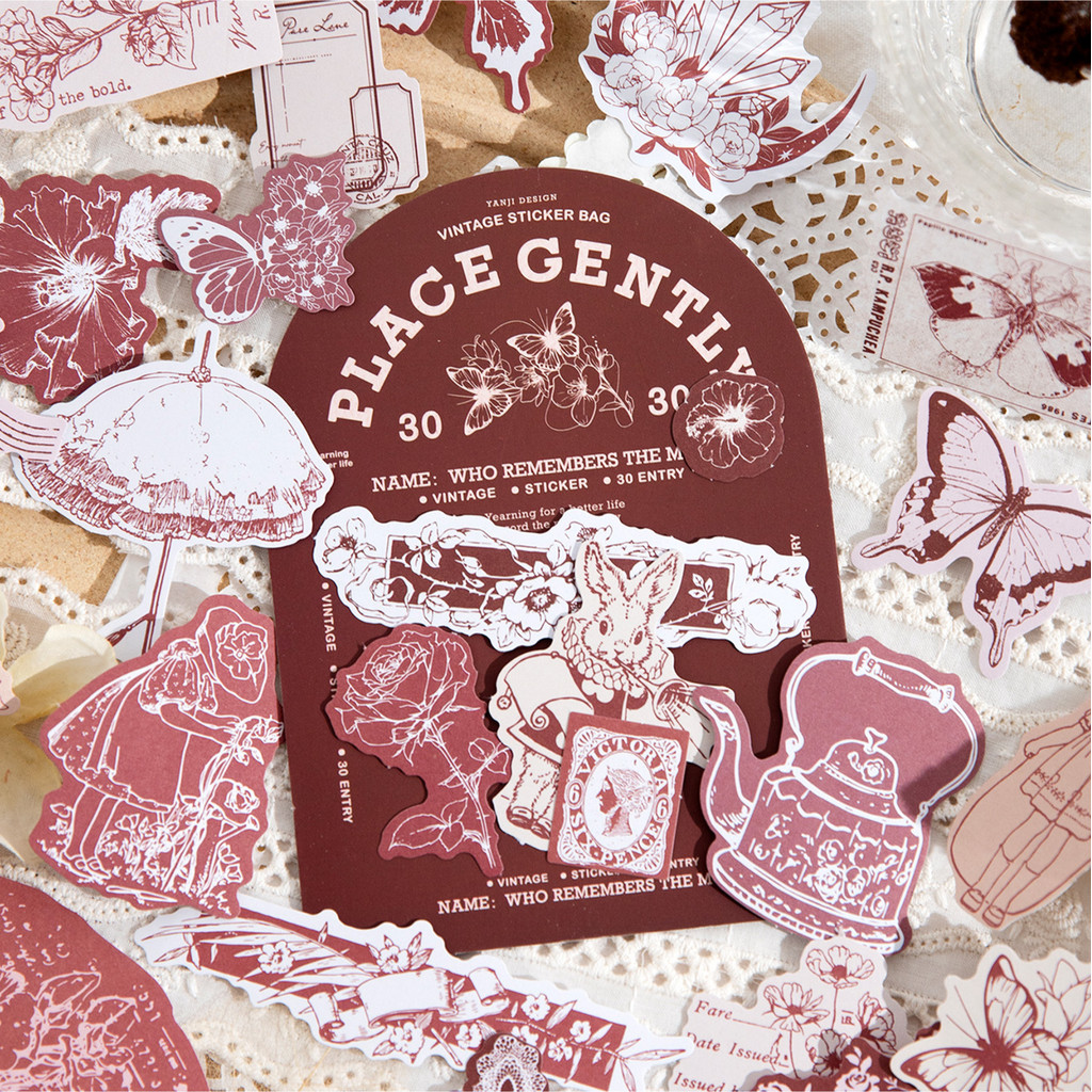 Sticker Pack Place Gentle Series Retro Small Objects Theme Handbook ...