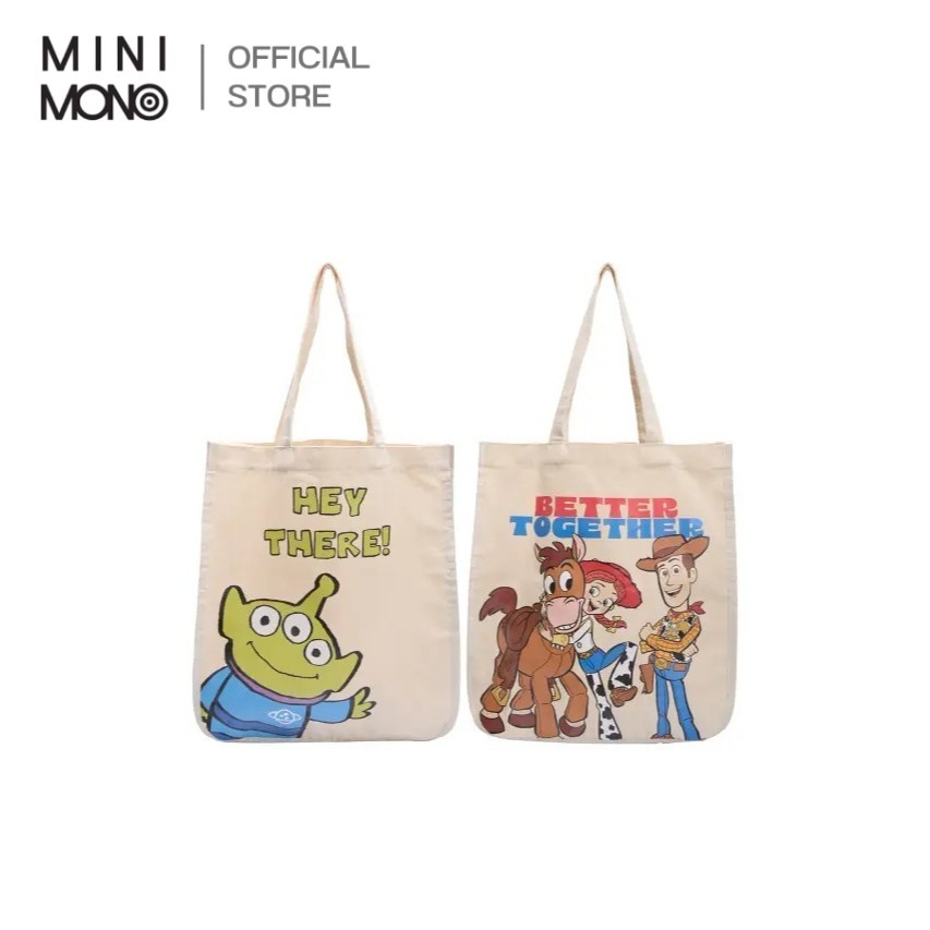MINI MONO กระเป๋าผ้าไซส์ L ลาย Toy Story | ใส่ของจุ พกพาสะดวก
