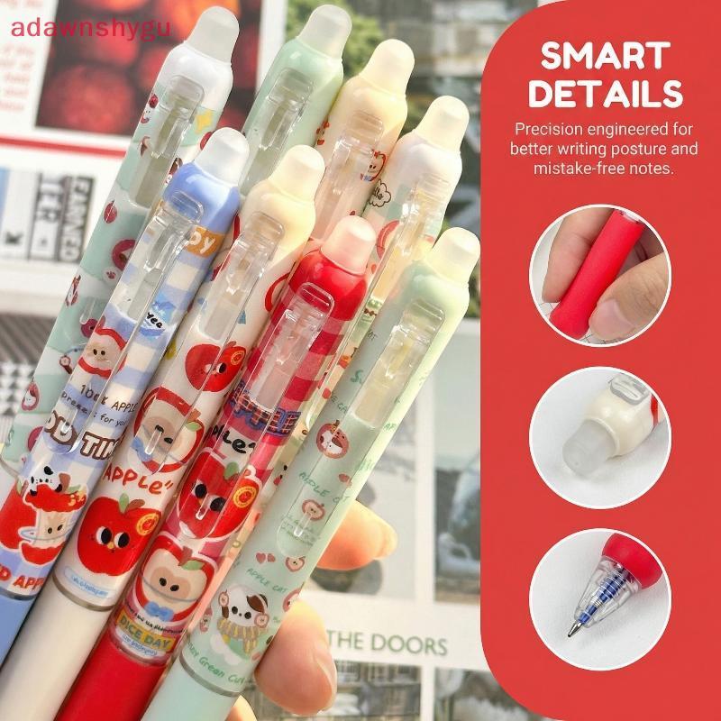 Adagu 4 ชิ้น/เซ็ต Kawaii Erasable ปากกาเจล 0.5 มม.สีฟ้าและหมึก Qui แห้ง ...