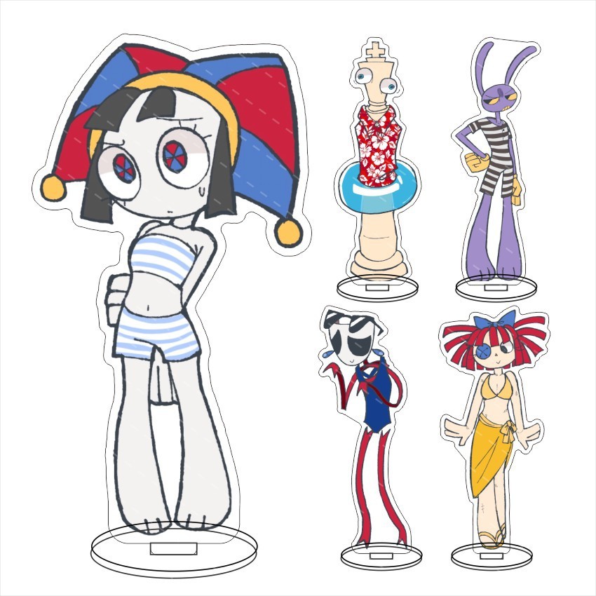 The Amazing Digital Circus Plate Desk Decor Pomni Standee Jax ...