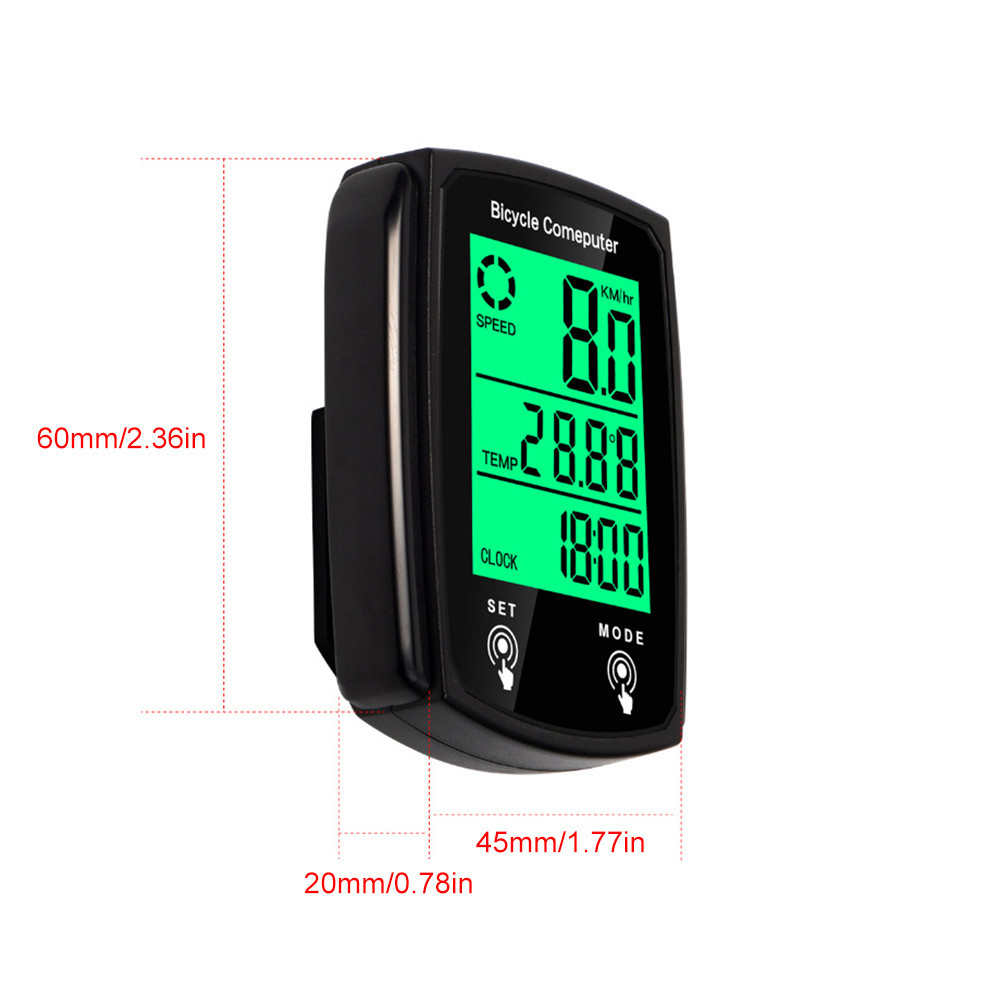 อุปกรณ์จักรยาน Cyclometer หน้าจอ LCD สัมผัส มีไฟ backlight | Shopee ...