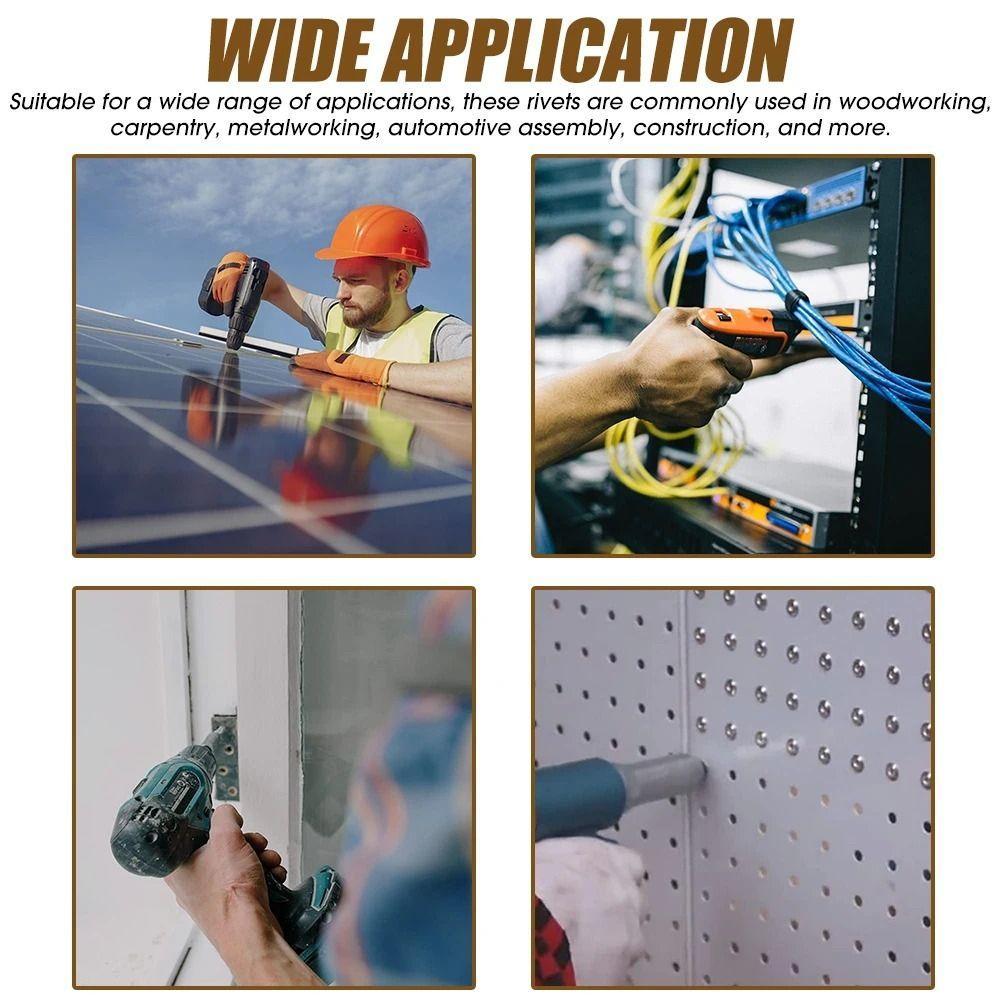 ONGIONE Pop Rivet, หัวโดมอลูมิเนียม Self Plugging Rivets เล็บ, DIY หลาย ...