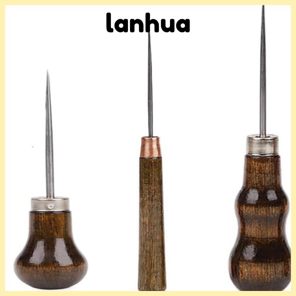 LANHUA Sharp Awl, เข็มสแตนเลสรูปมะระเข็มสแตนเลส, หนังหัตถกรรมกรวยไม้ ...