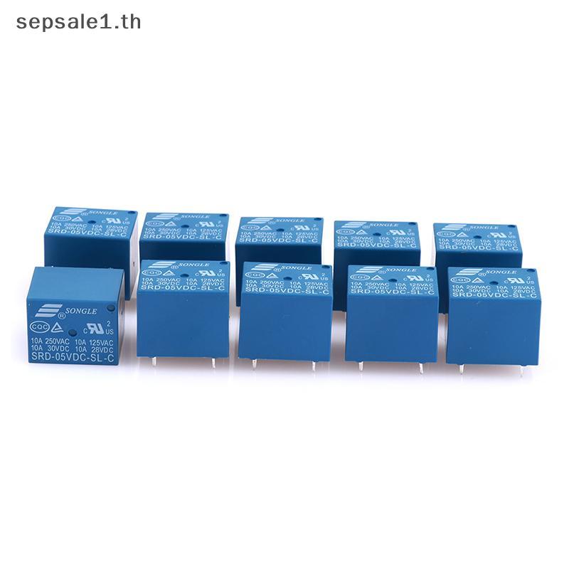 # SALE # 10 ชิ้น รีเลย์ DC 5V 12V 24V SRD - 250VAC 10A 5PIN Power ...