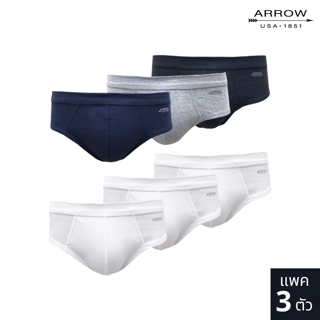 ARROW COTTON RIB (PACK 3ตัว) กางเกงในชาย มี 2 Set ให้เลือก รุ่น MXWH93C ...