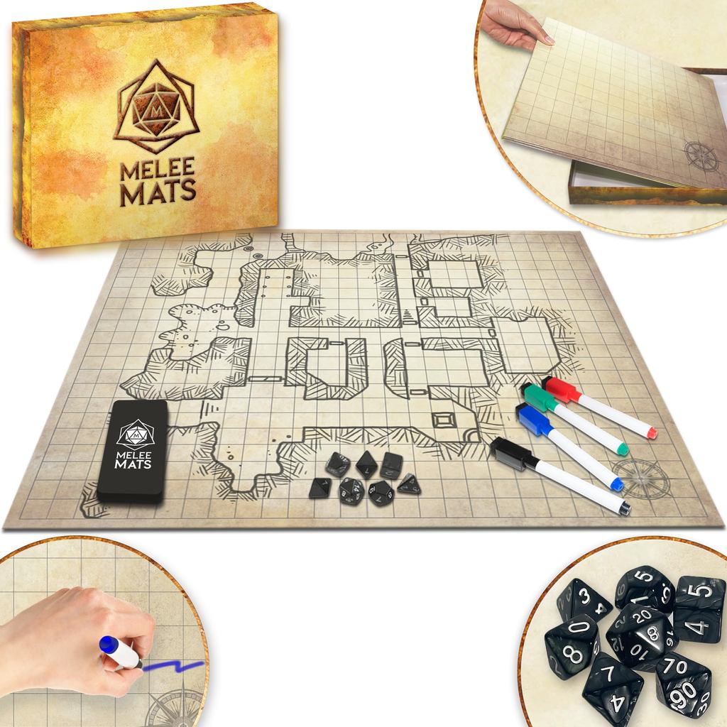 Melee Mats Original Battle Grid Game Board - 27 x 23 - Dungeons Dragons ...
