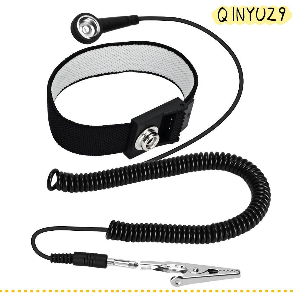 QINYUZ9QX สายรัดข้อมือ Anti Static, คลิปจระเข้ Coiled Cable สายรัด ...