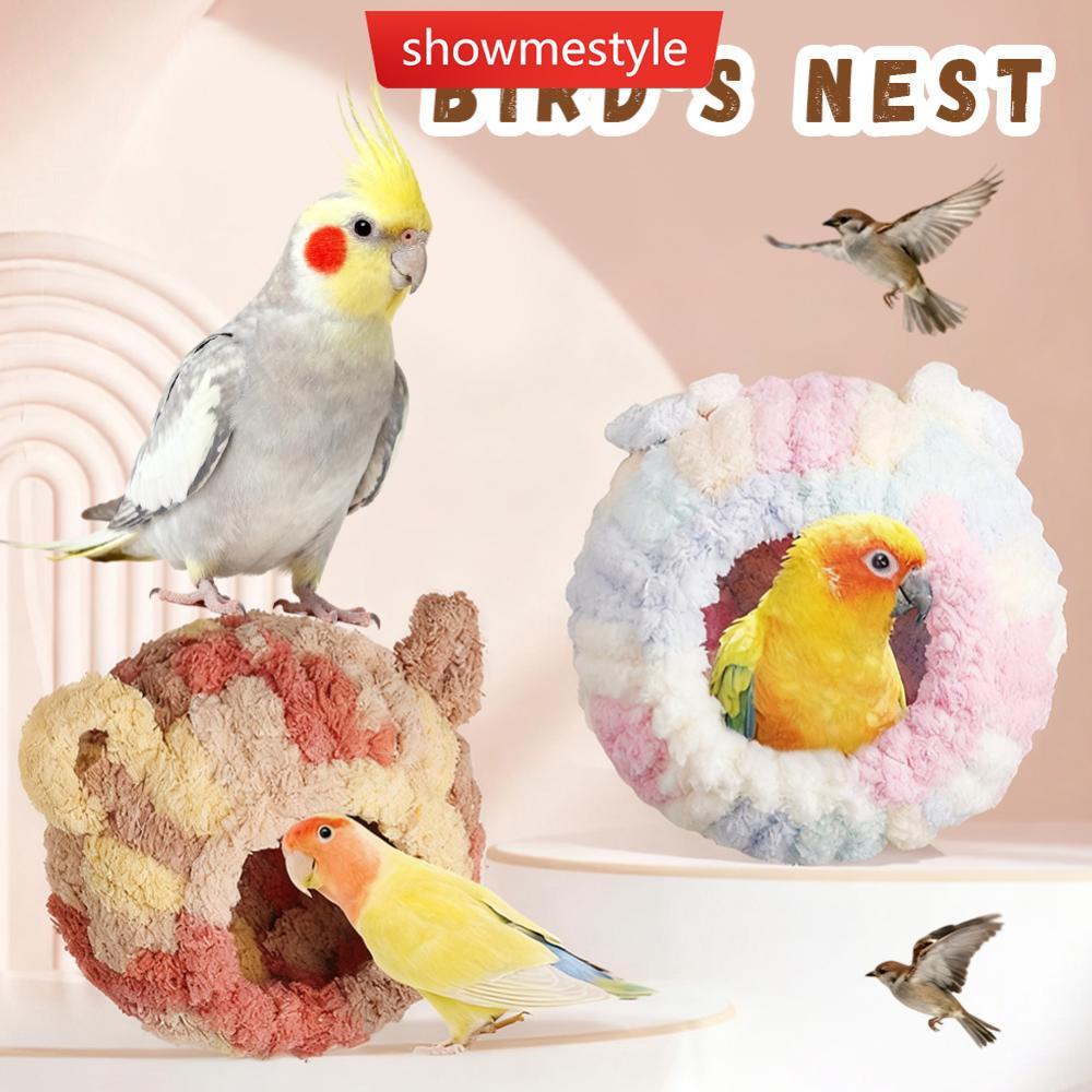 Image showcasing SES Parrot Cotton Nest Warm Snuggle Bed Winter Cozy Bird Hut Parrot ...