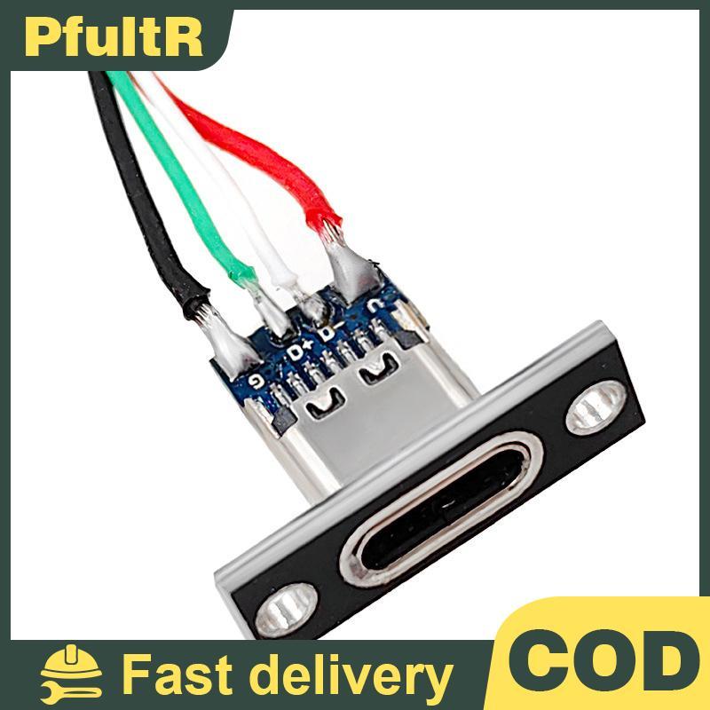 Null USB Ja 3.1 Type-C 4 P ลวดเชื่อม 3A หญิง DIY Connector ตรงสําหรับ ...