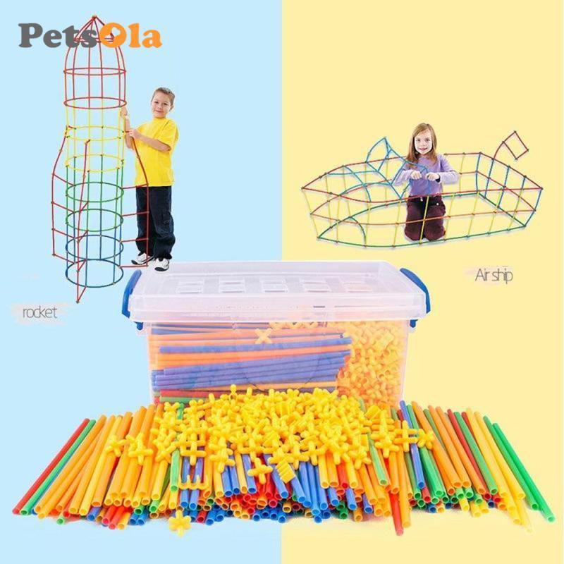 [Koolsoo2] Straw Constructor Stem Building Toys 300 Building Set ...