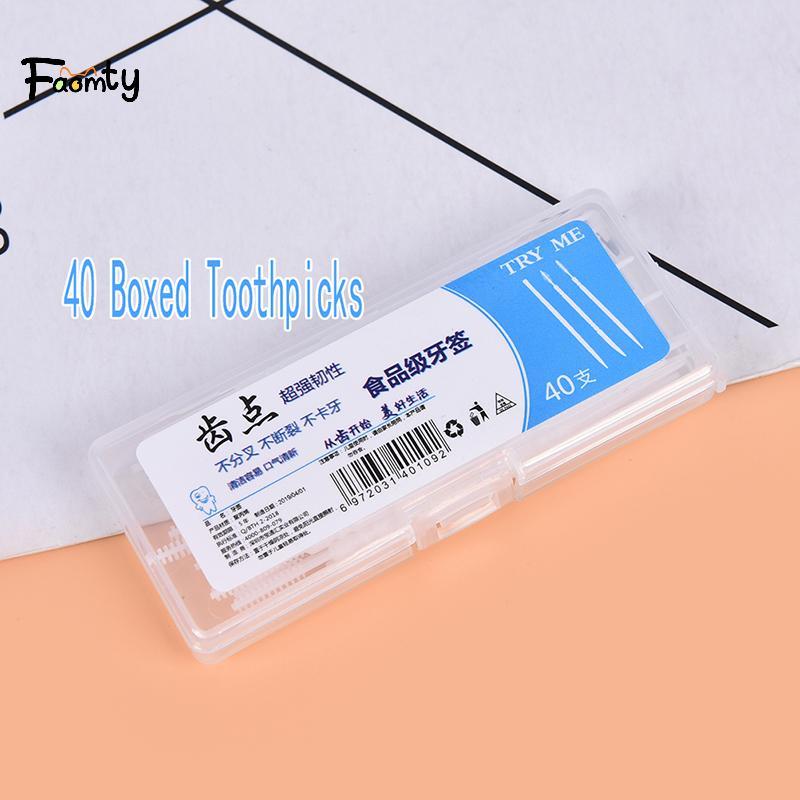 [Famty] 40 ชิ้น/กล่อง Floss Flosser Pis ฟัน Toothpi Sti Tooth Clean ...
