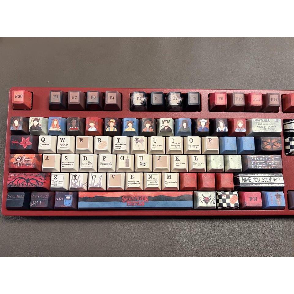 Stranger Things Keycaps Cherry / FOA โปรไฟล์ 130 + คีย์ PBT Wooting ...
