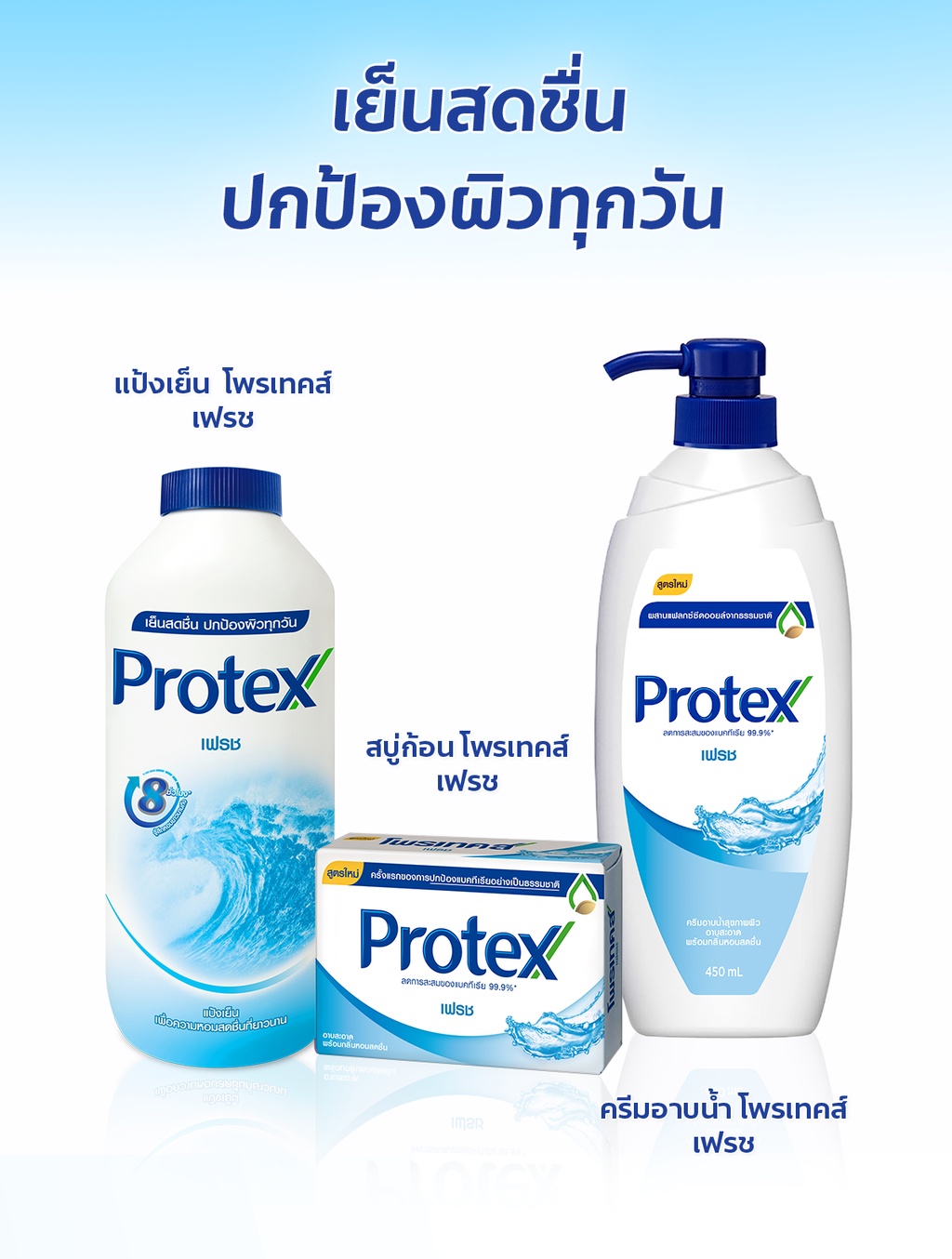 รูปภาพเพิ่มเติมเกี่ยวกับ Protex โพรเทคส์ เฟรช 280 กรัม รวม 2 ขวด (แป้งเย็น) Protex Talcum Powder Fresh 280g total 2 bottles