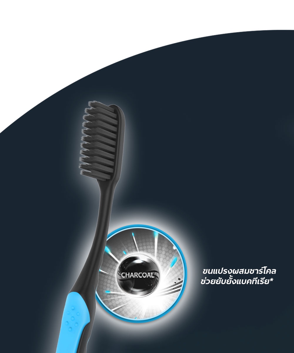 มุมมองเพิ่มเติมของสินค้า แปรงสีฟัน คอลเกต สลิมซอฟท์ ชาร์โคล ทำความสะอาดลึกนุ่มนวล บริเวณร่องเหงือกและซอกฟัน Colgate Slim Soft Charcoal Toothbrush effectively remove plaque and bacteria