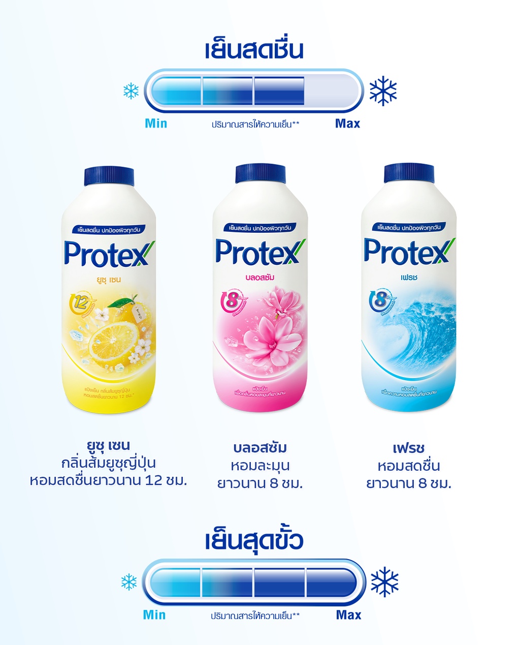 มุมมองเพิ่มเติมของสินค้า Protex แป้งเย็น โพรเทคส์ ไอซ์ซี่ คูล 280 ก. รวม 2 ขวด PROTEX Talcum Icy Cool 280g total 2 bottles