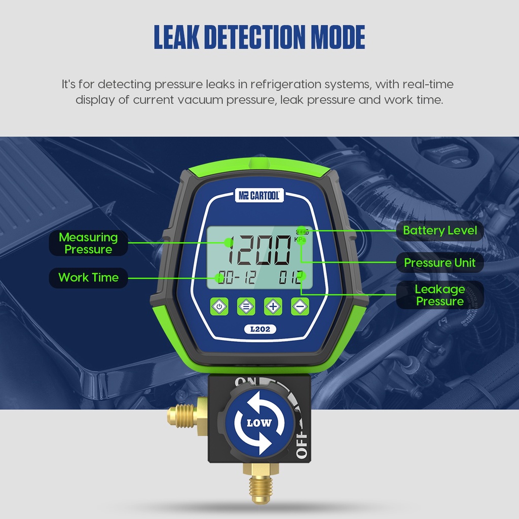 【ส่งไว】 MRCARTOOL L202 Air Conditioner Refrigerant Leak Tester เครื่อง ...