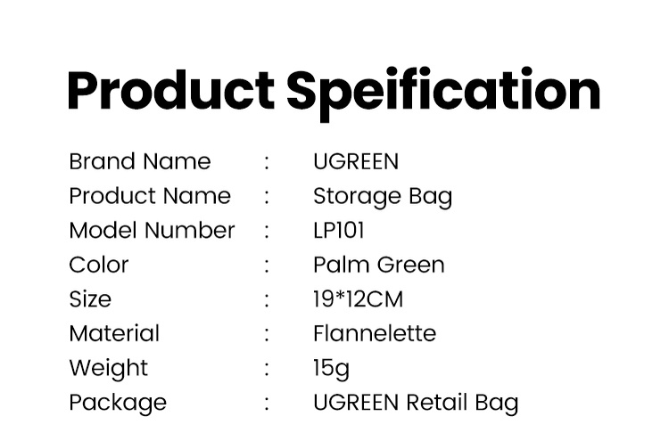 รายละเอียดเพิ่มเติมเกี่ยวกับ Ugreen Pouch Bag กระเป๋าใส่พาวเวอร์แบงค์ ทำความสะอาดได้