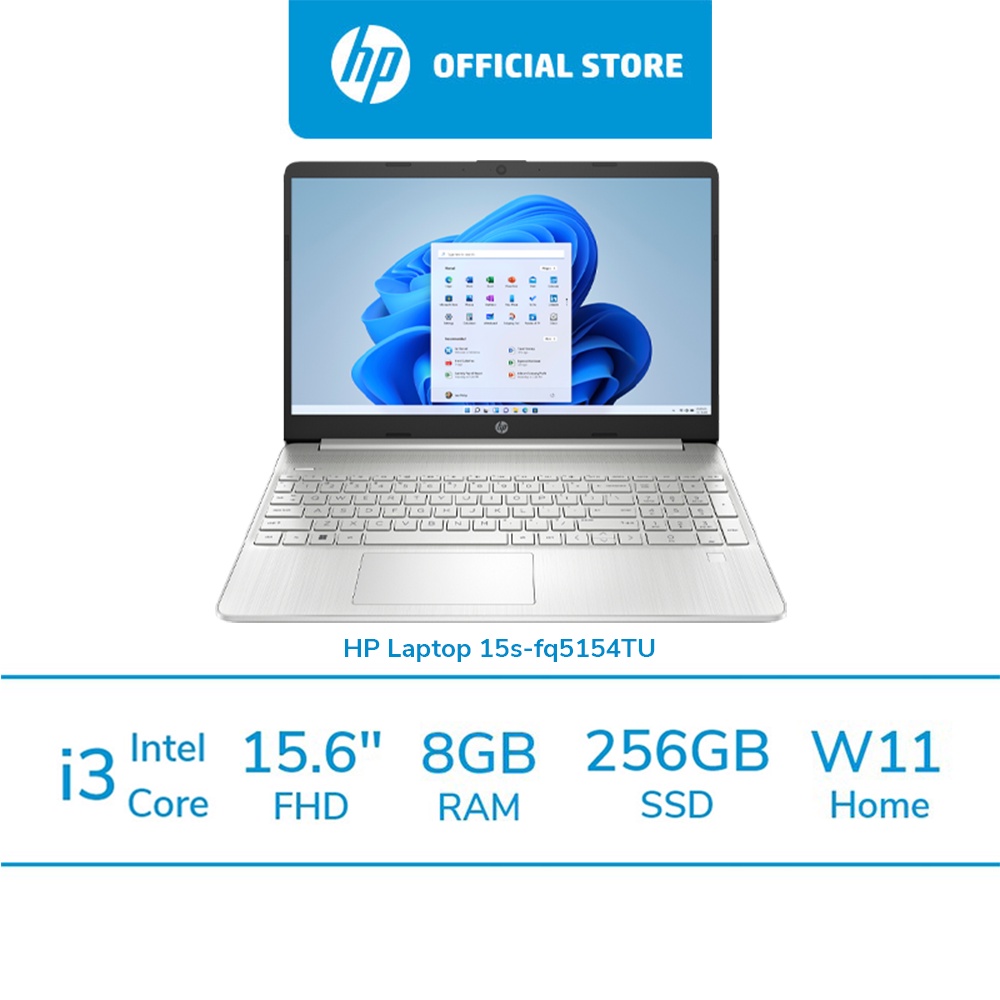 มุมมองเพิ่มเติมของสินค้า โน๊ตบุ๊ค HP Laptop 15s-fq5154TU / 15s-fq5087TU / i3-1215U / RAM 8GB / SSD 256GB / Win11 home / 2Yrs Onsite