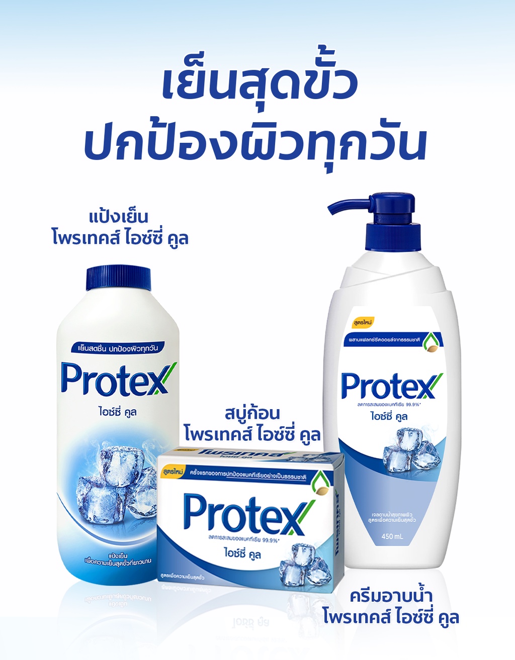 เกี่ยวกับ Protex แป้งเย็น โพรเทคส์ ไอซ์ซี่ คูล 280 ก. รวม 2 ขวด PROTEX Talcum Icy Cool 280g total 2 bottles