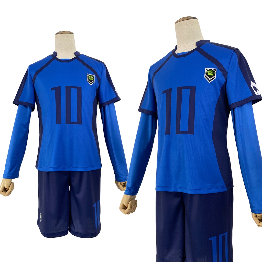 ข้อมูลประกอบของ Holoun Blue Lock ชุดคอสเพลย์ เสื้อยืด ลายอนิเมะ Football Soccer Uniform Isagi Yoichi Bachira Chigiri Nagi Rin Sae Itoshi สีฟ้า สําหรับปาร์ตี้ฮาโลวีน