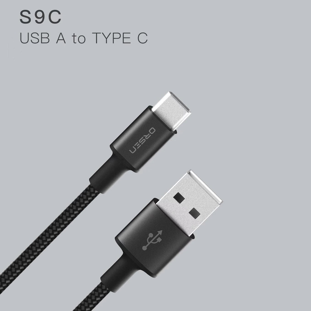ภาพประกอบคำอธิบาย Orsen by Eloop S9 / S9L / S9M / S9C สายชาร์จ ไนลอนถัก USB Data Cable 2.1A L Cable Micro Type C  ของแท้100%