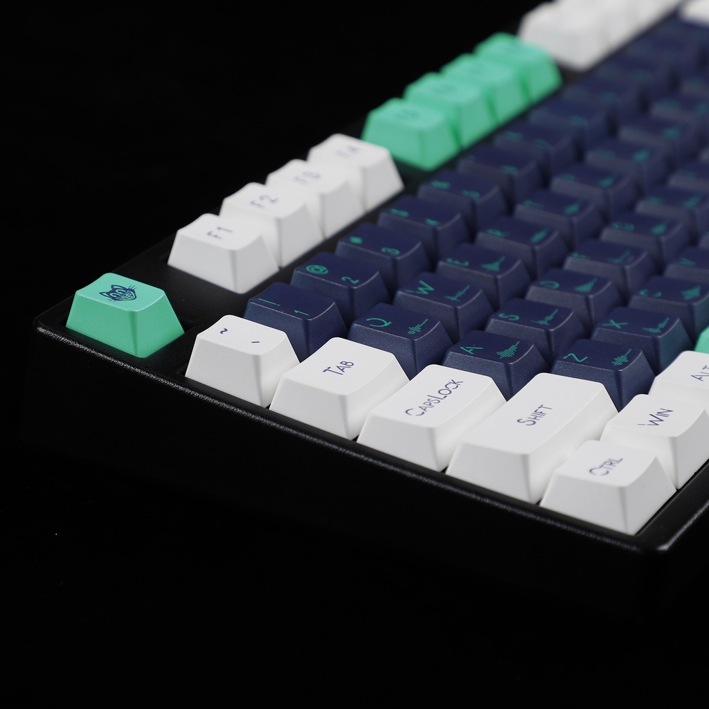 YMDK Sound Wave 144 คีย์ Dye Sub Keycaps 5 ด้าน PBT Cherry Profile Key ...