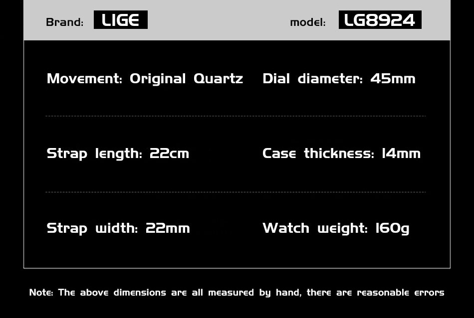 รูปภาพเพิ่มเติมของ LIGE ทองนาฬิกาผู้ชายแฟชั่นธุรกิจสแตนเลสเต็มนาฬิกากันน้ํา lunminous สําหรับนาฬิกาข้อมือควอตซ์