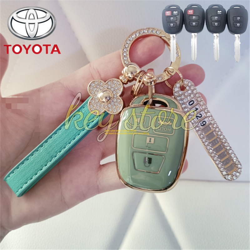 มุมมองเพิ่มเติมของสินค้า เคสกุญแจรีโมตรถยนต์ TPU สําหรับ Toyota CAMRY 2012 2013 2014 2015 Toyota vios yaris ativ Corolla