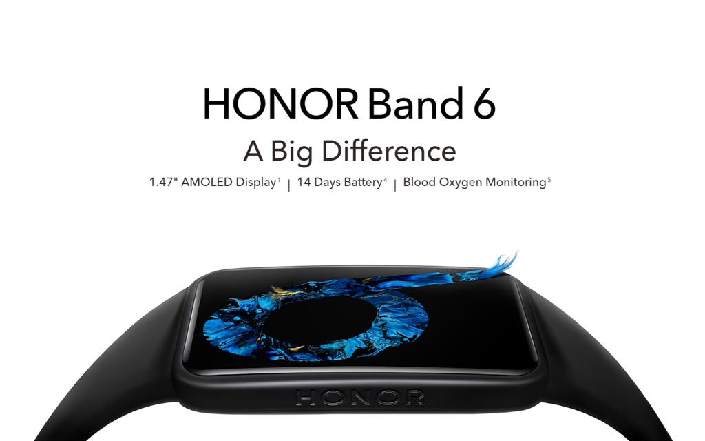 ภาพอธิบายเพิ่มเติมของ HONOR Band6 Smartwatch ขนาดหน้าจอใหญ่ขอบบาง 1.47" AMOLED กันน้ำได้ 50เมตร  ใช้งานแบตเตอรี่ยาวนาน 14 วัน (สมาร์ทวอทช์)