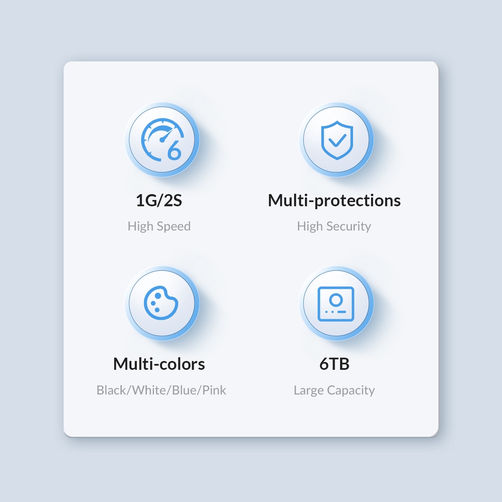 เกี่ยวกับสินค้า ORICO กล่องฮาร์ดดิสก์ USB C ขนาด 2.5 นิ้ว USB 3.1 Gen 1 to SATA III กล่องฮาร์ดดิสก์ภายนอกที่รองรับ SSD HDD 7 9.5 มม. รองรับ USAP 25PW1(25PW1C)