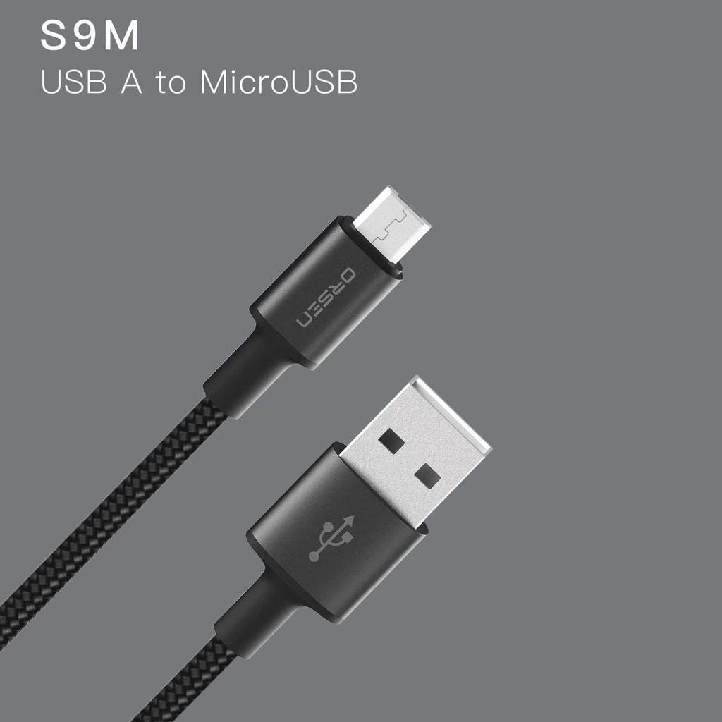 คำอธิบายเพิ่มเติมเกี่ยวกับ Orsen by Eloop S9 / S9L / S9M / S9C สายชาร์จ ไนลอนถัก USB Data Cable 2.1A L Cable Micro Type C  ของแท้100%