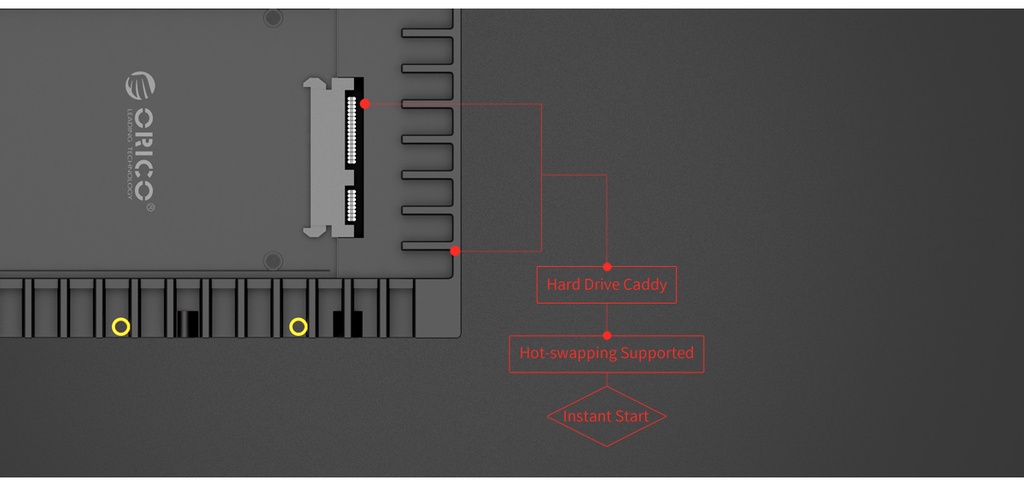 มุมมองเพิ่มเติมของสินค้า ORICO Hard Drive Caddy 2.5inch to 3.5inch Support SATA 3.0 To USB 3.0 6Gbps Support 7 / 9.5 /12.5mm 2.5 inch SATA HDDs and SSDs (1125SS)