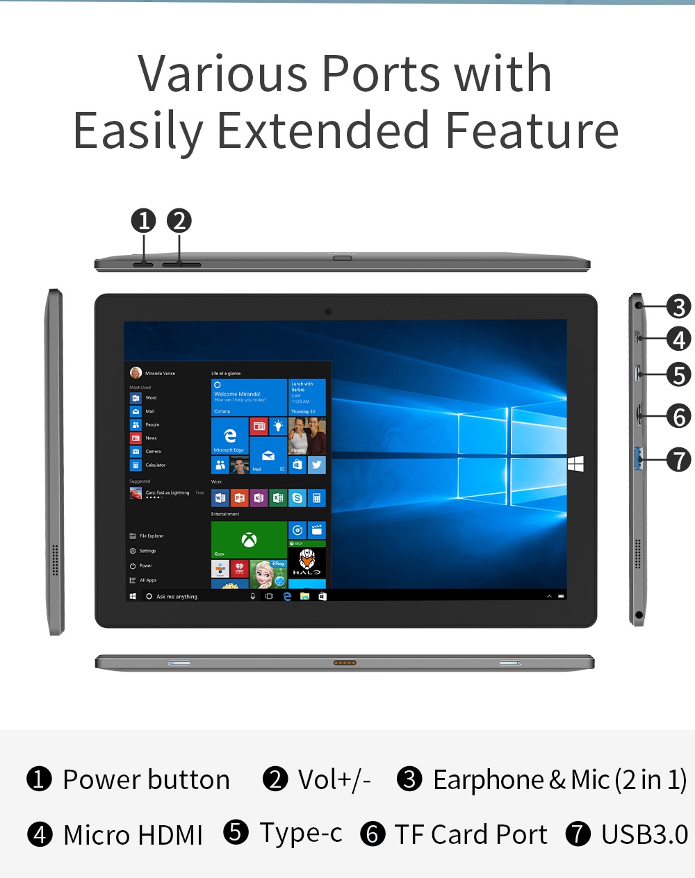 ข้อมูลเกี่ยวกับ Jumper Ezpad Pro 8 11.6 Inch Laptop Tablet 128gb SSD 6gb Ram Intel Celeron N3350 Windows 11 Office Install
