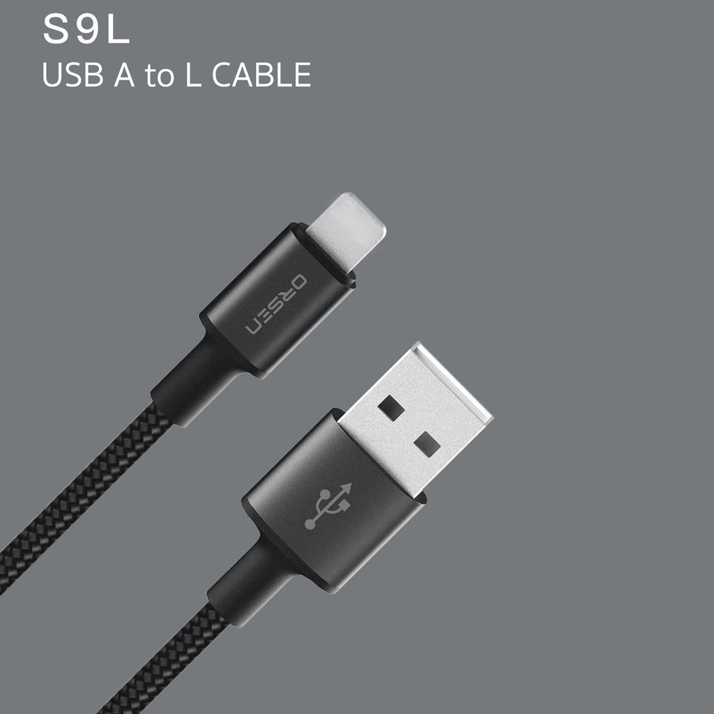ภาพประกอบคำอธิบาย Orsen by Eloop S9 / S9L / S9M / S9C สายชาร์จ ไนลอนถัก USB Data Cable 2.1A L Cable Micro Type C  ของแท้100%