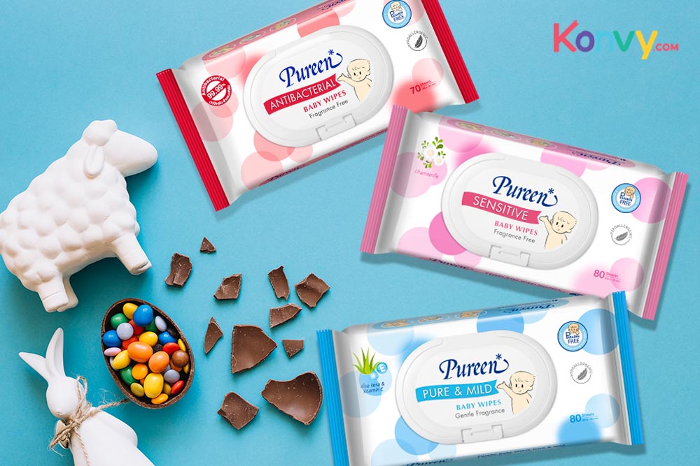 Pureen Wet Wipe Pure & Mild [30sheets x 2pcs]. | Shopee Thailand