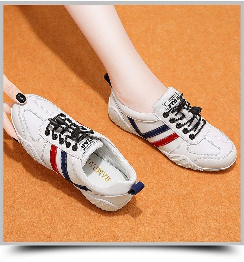 มุมมองเพิ่มเติมของสินค้า รองเท้าผ้าใบสตรี Baitoo สีขาว 2023 รองเท้าแฟชั่นใหม่รองเท้าส้นเตี้ยรองเท้าลำลอง