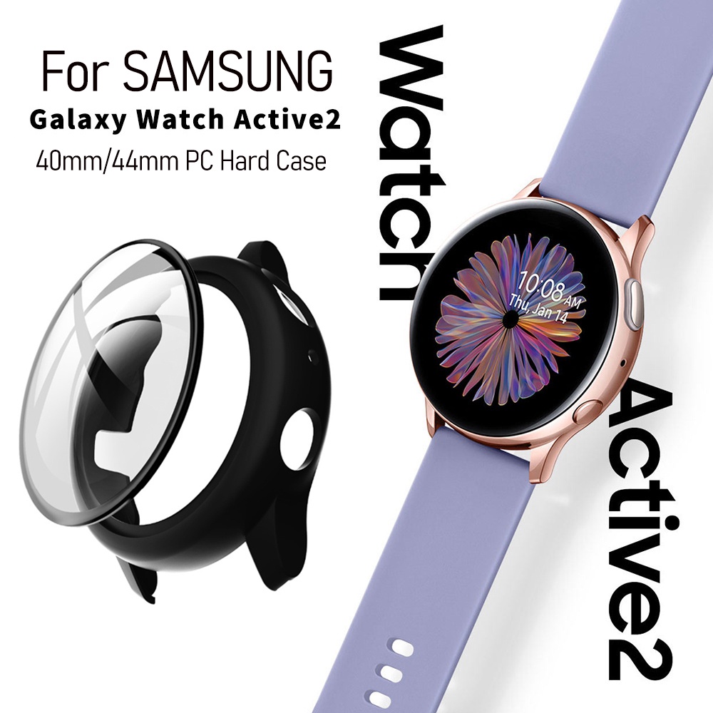ภาพที่ให้รายละเอียดเกี่ยวกับ เคส พร้อมฟิล์มกระจกกันรอย สําหรับ samsung galaxy watch active 2 ขนาด 40 มม. 44 มม.
