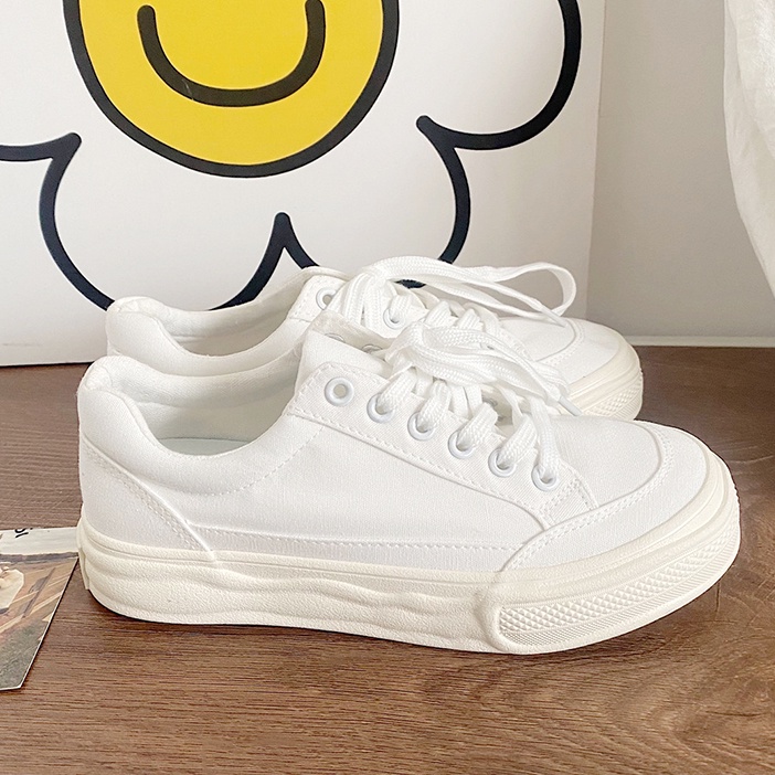 รูปภาพเพิ่มเติมเกี่ยวกับ MISTERY รองเท้าผ้าใบ พื้นนุ่ม รุ่น CAKE สีขาว ( MIS-542 )