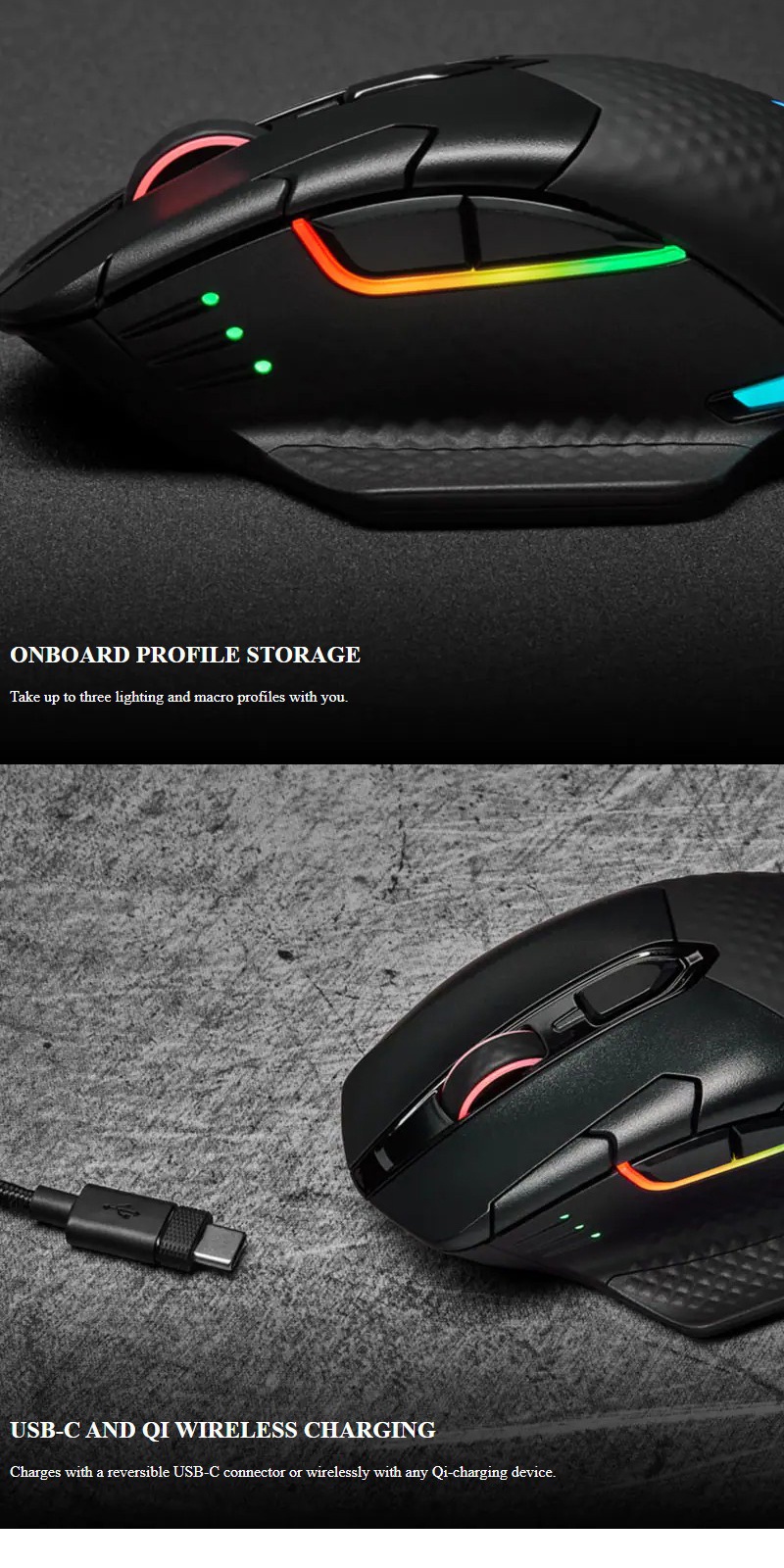 CORSAIR DARK CORE RGB PRO SE BLACK GAMING MOUSE WIRELESS Shopee