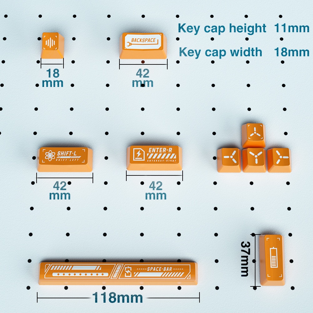 คำอธิบายเพิ่มเติมเกี่ยวกับ Aula PBT ปุ่มกดคีย์บอร์ด 10 คีย์ 3 สี คุณภาพสูง ถอดออกได้ กันลื่น ทนต่อการสึกหรอ