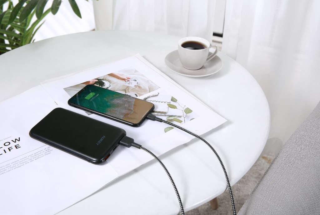 ภาพประกอบคำอธิบาย AUKEY CB-BAL Series สายชาร์จ iphone Lightning to USB Cable for iPhone (1.2-2m) รองรับชาร์จเร็ว 3A มาตรฐาน MFi สายชาร์จไนล่อนถัก รุ่น CB-BAL3/4
