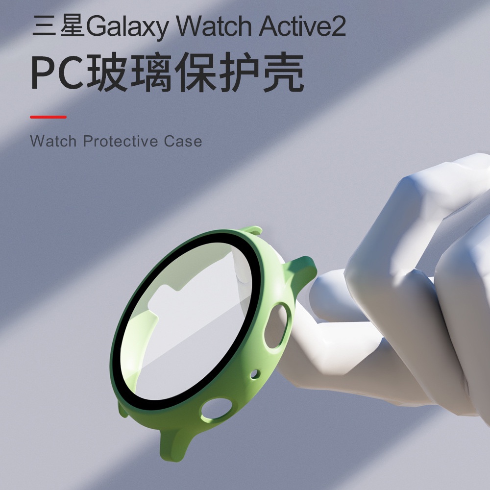 มุมมองเพิ่มเติมของสินค้า เคส พร้อมฟิล์มกระจกกันรอย สําหรับ samsung galaxy watch active 2 ขนาด 40 มม. 44 มม.