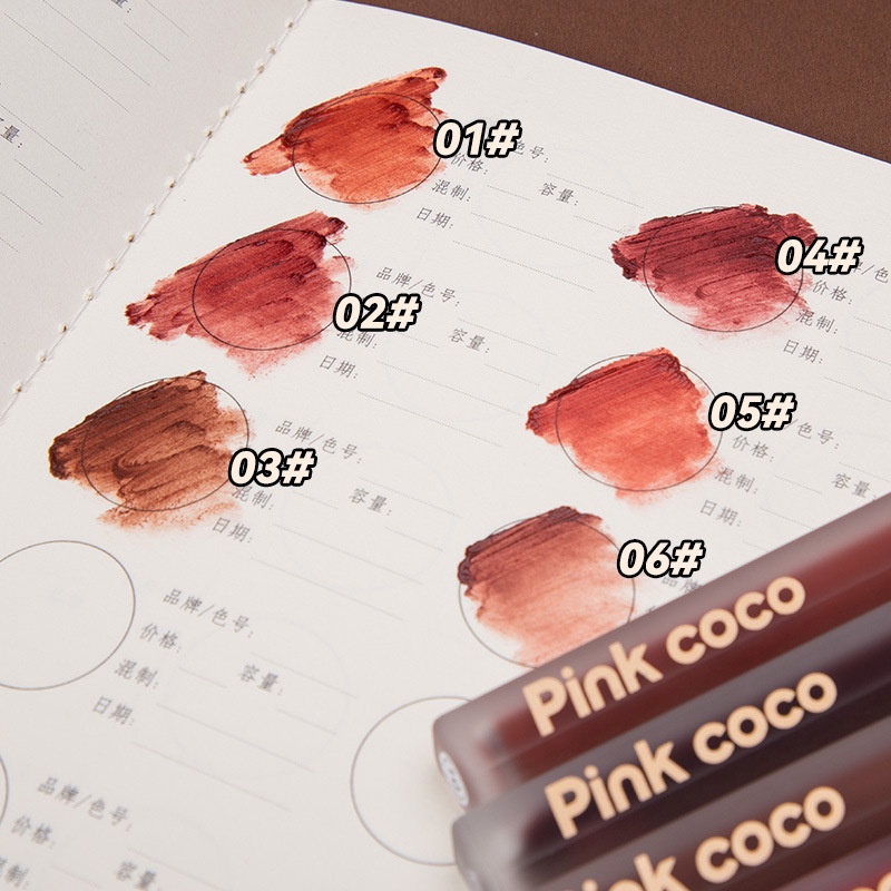 เกี่ยวกับ Pink Coco ลิปกลอส เนื้อแมตต์ กันน้ำ ติดทนนาน ลิปโคลน ลิปสติก เนื้อแมตต์