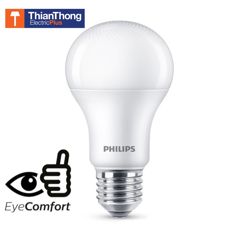 มุมมองเพิ่มเติมของสินค้า จัดส่งจากกรุงเทพ Philips หลอดไฟ LED Bulb 12W (รุ่นกล่องม่วง MyCare EyeComfort ถนอมสายตา 15,000 ชม.)